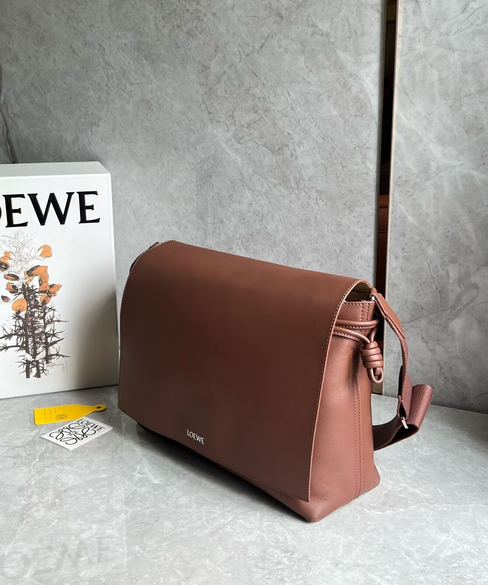 Loewe Flamenco satchel in shiny supple calfskin 34x12x24cm