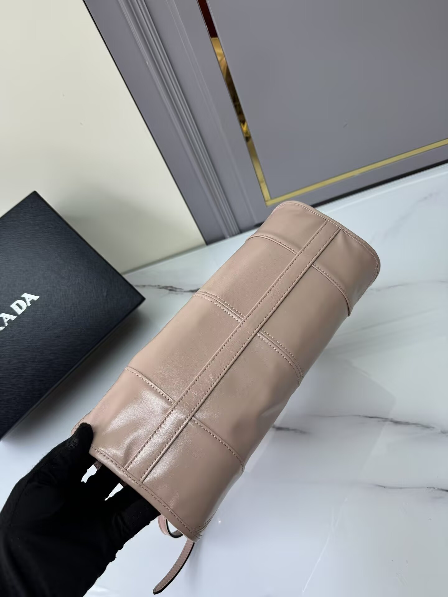 Prada Bonnie Medium Leather Handbag 32x15.5x12cm