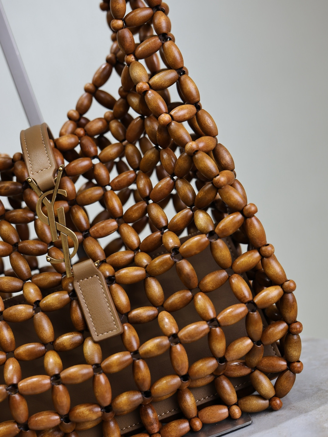 YSL LE 5 à 7 wood beads 23x22x8.5cm