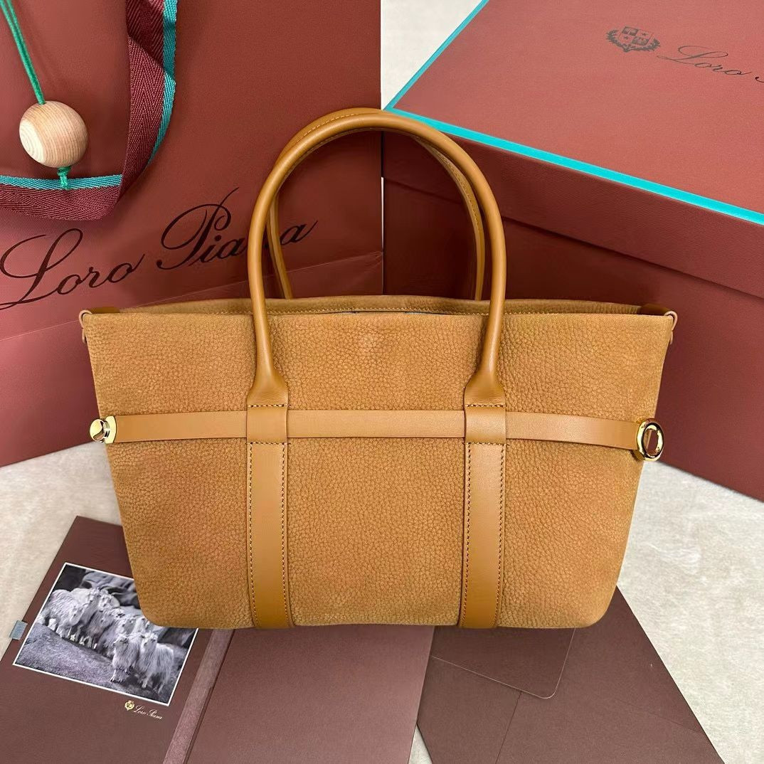 Loro Piana Small Ghiera Shopper 28x19x12cm