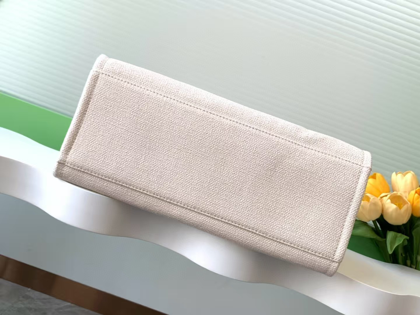 Chanel Shopping Bag Cotton Canvas & Gold-Tone Metal 38x30x22cm