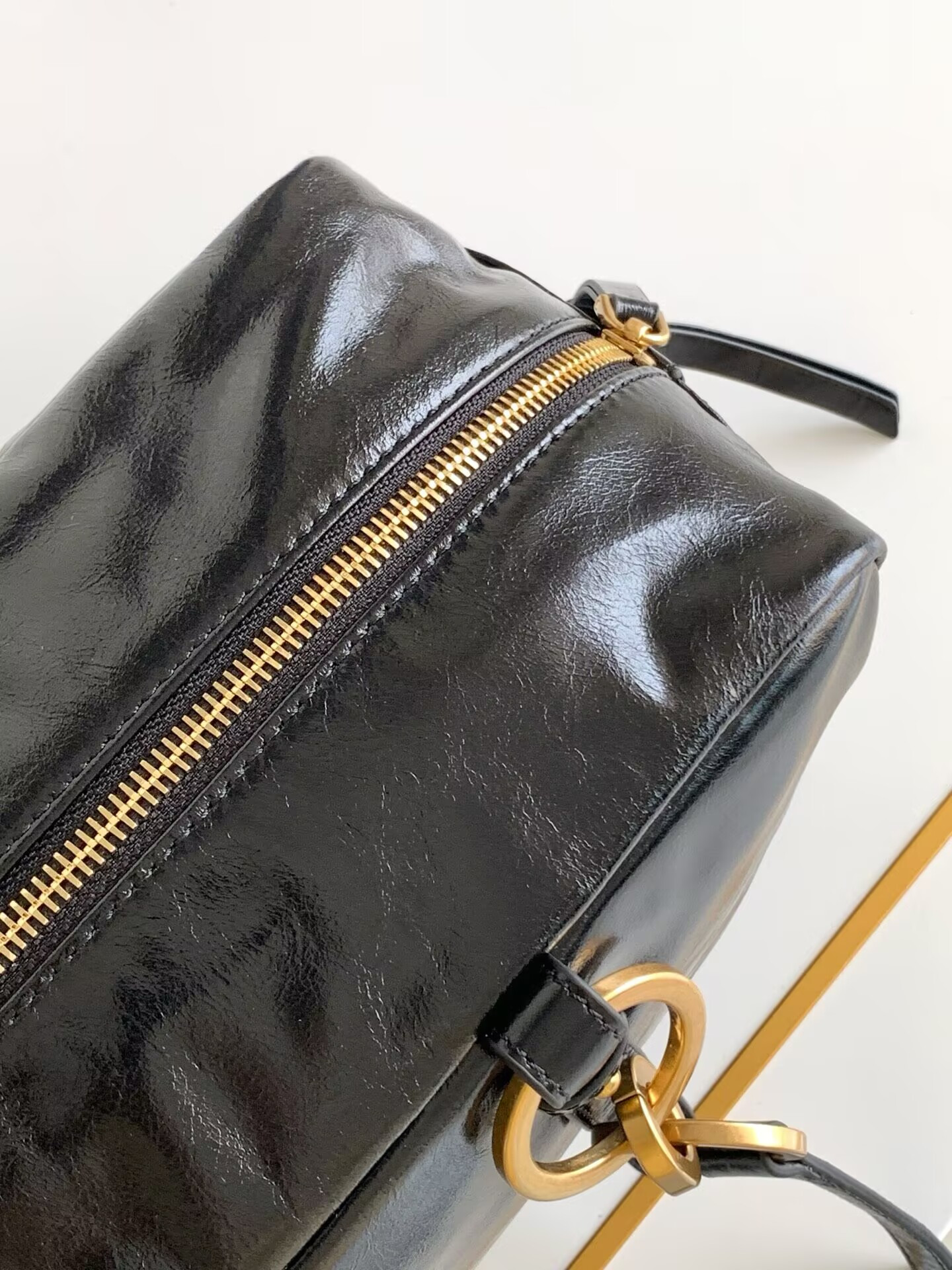 Prada Dangle medium leather top-handle bag 14x30x13.5cm