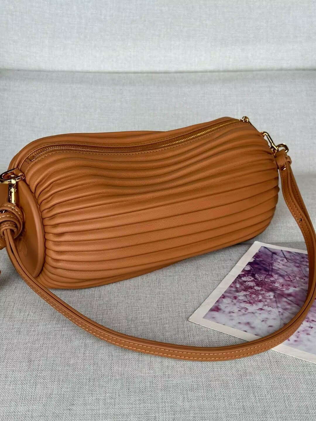 LOEWE Bracelet Pouch in pleated nappa 25x10x10cm