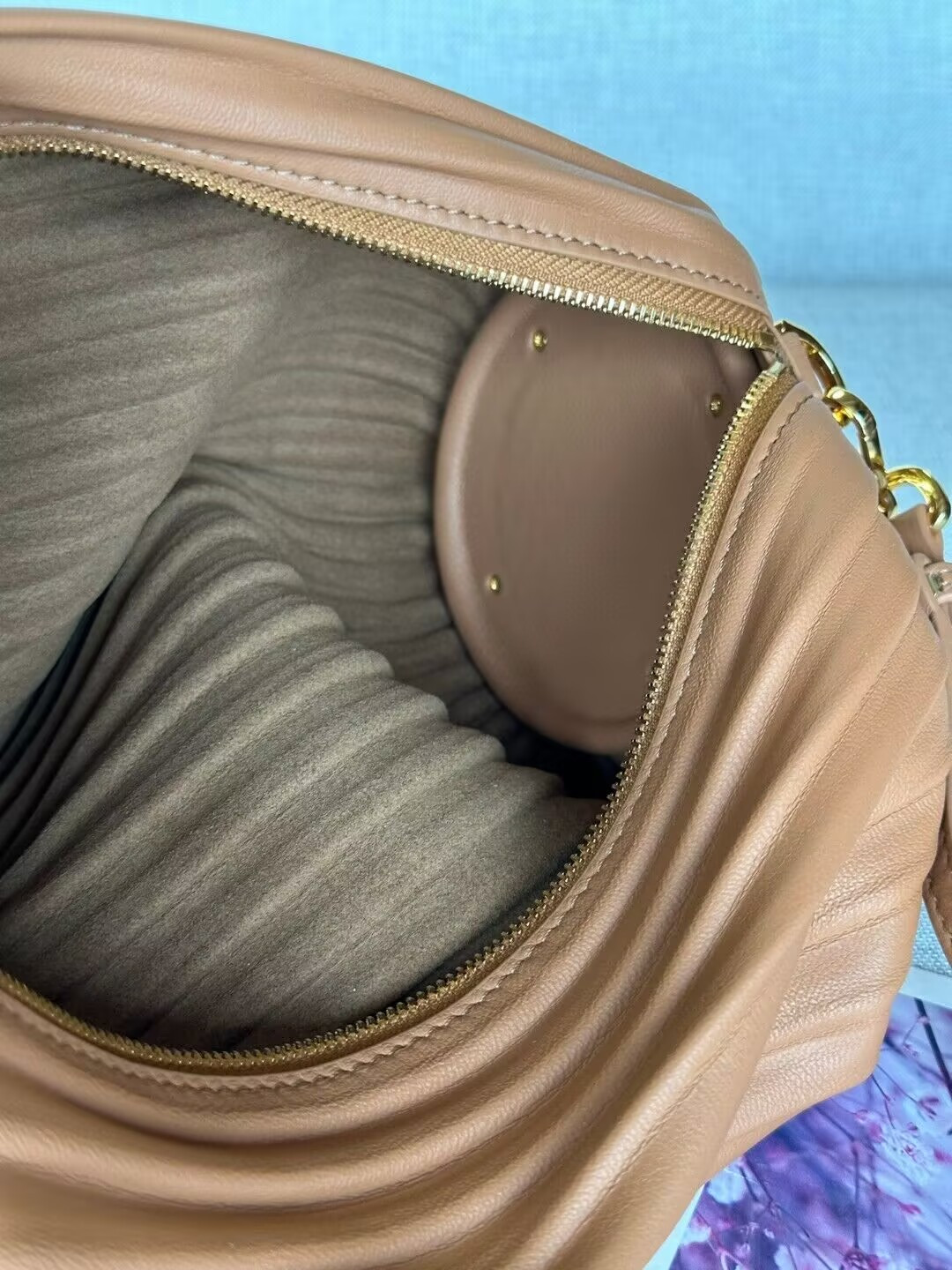 LOEWE Bracelet Pouch in pleated nappa 25x10x10cm