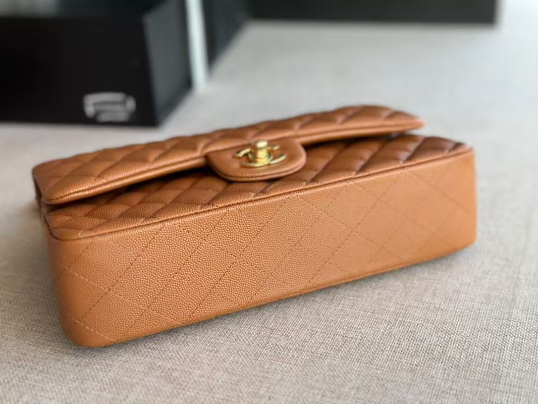 CHANEL SMALL CLASSIC HANDBAG Grained Calfskin 14.5×23×6cm