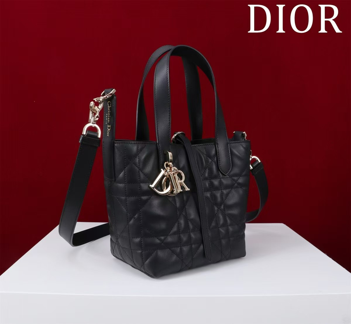 Dior Small Dior Toujours Vertical Tote Bag 18.5 x 18.5 x 12 cm