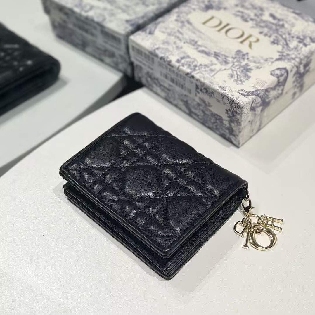 Dior Mini Lady Dior Gardenia Wallet 11x9x3cm