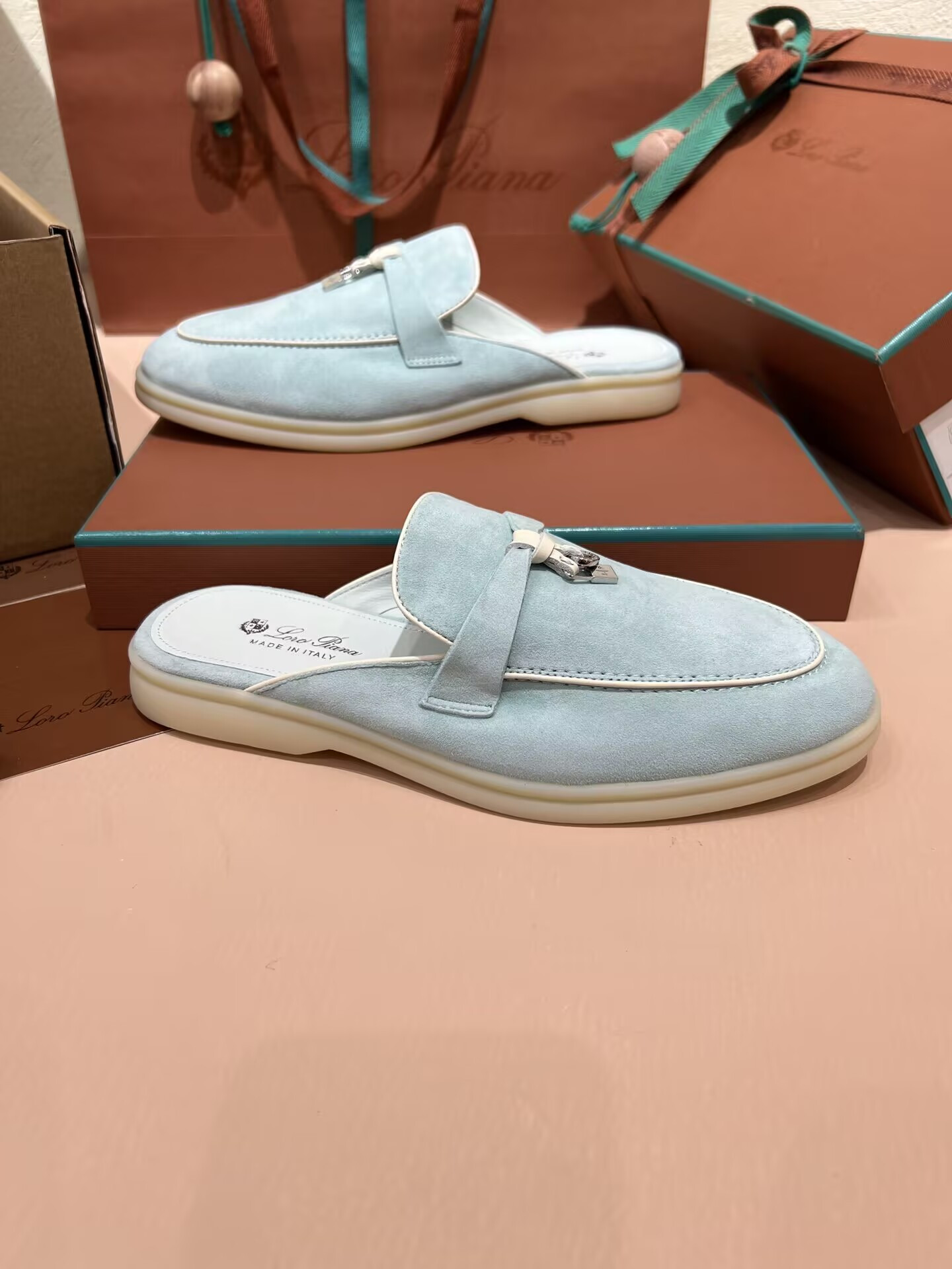 UA Loro Piana Babouche Charms Walk Loafers