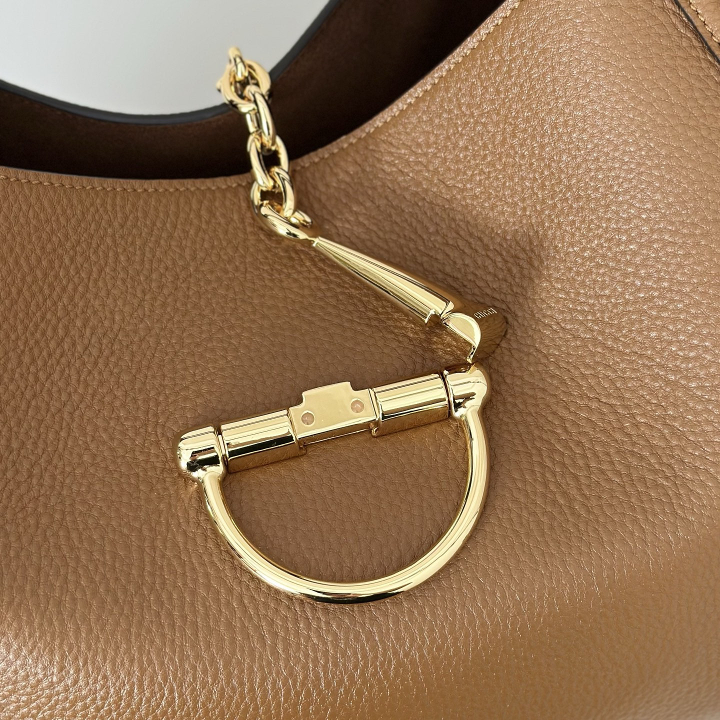 Gucci Softbit Maxi Shoulder Bag Brown Leather 46x26x16cm