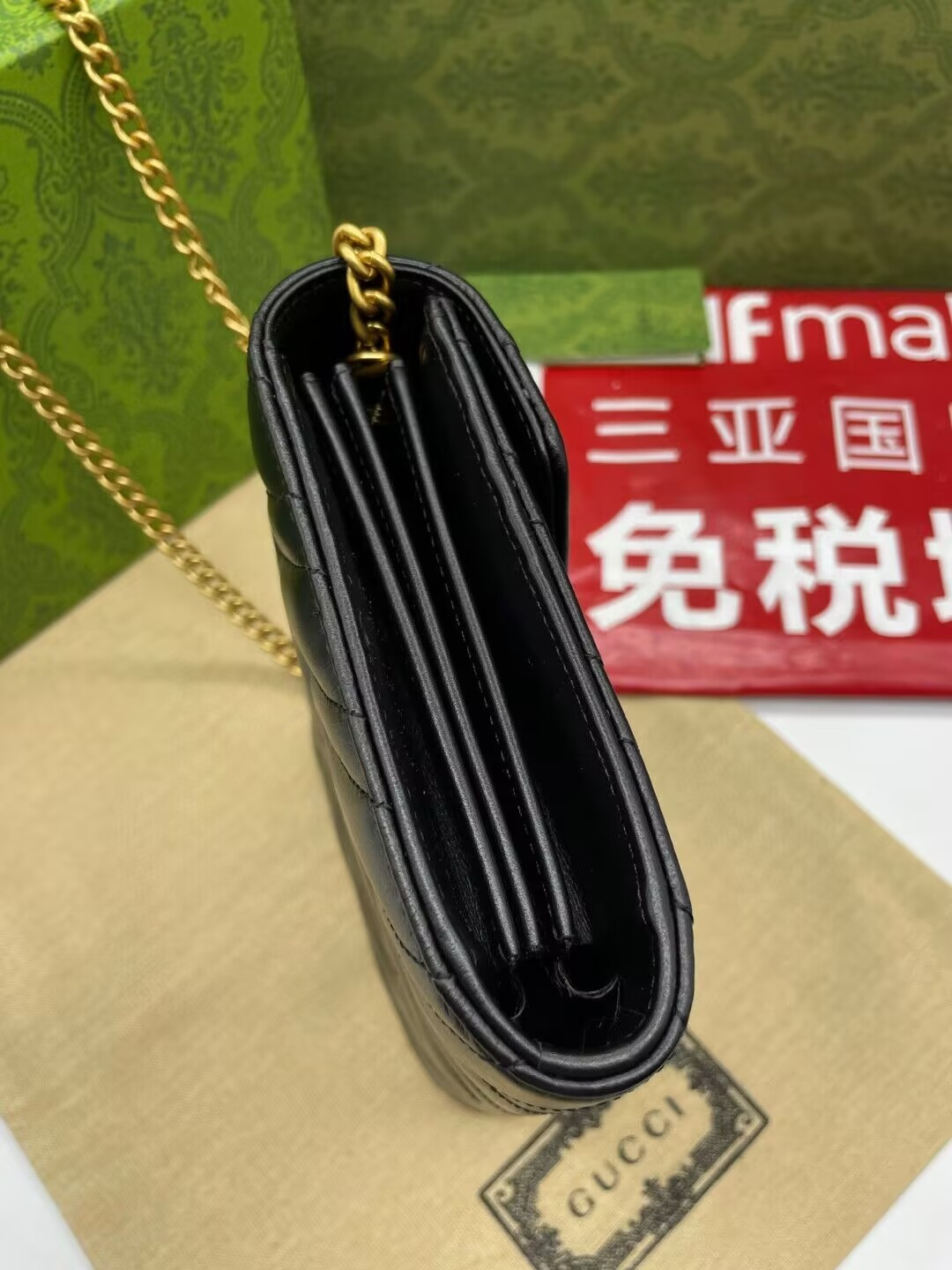 Gucci GG Marmont wallet on chain 20x13x6cm