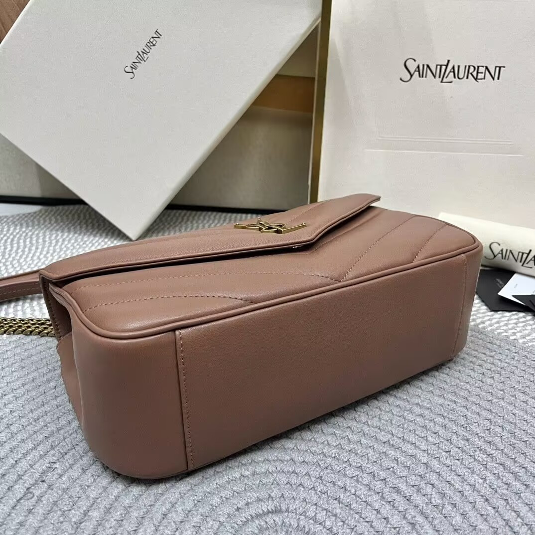 YSL LOULOU MEDIUM IN MATELASSÉ LAMBSKIN 29x17x8cm