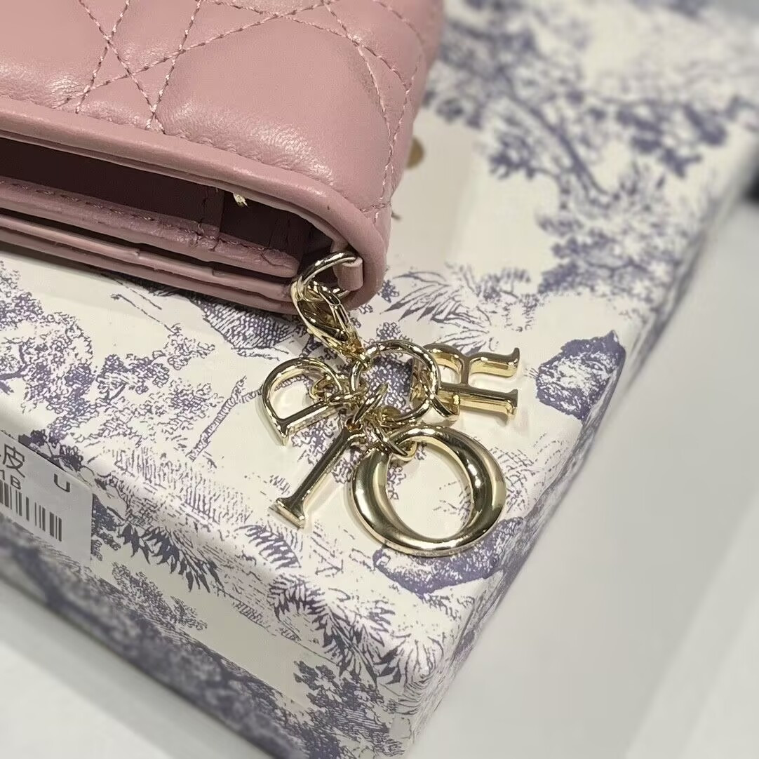 Dior Mini Lady Dior Gardenia Wallet 11x9x3cm