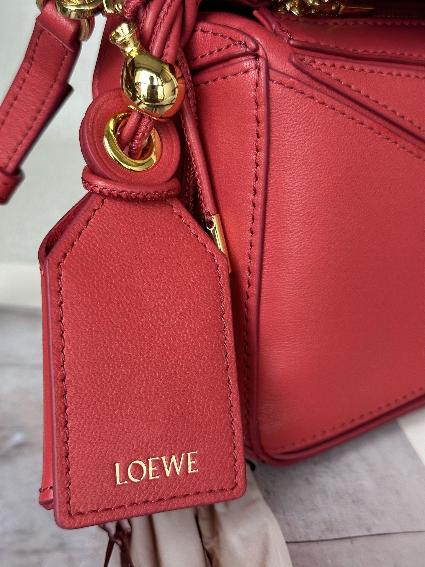 Loewe Mini Featherlight Puzzle Bag Nappa Lambskin 18x12.5x8cm
