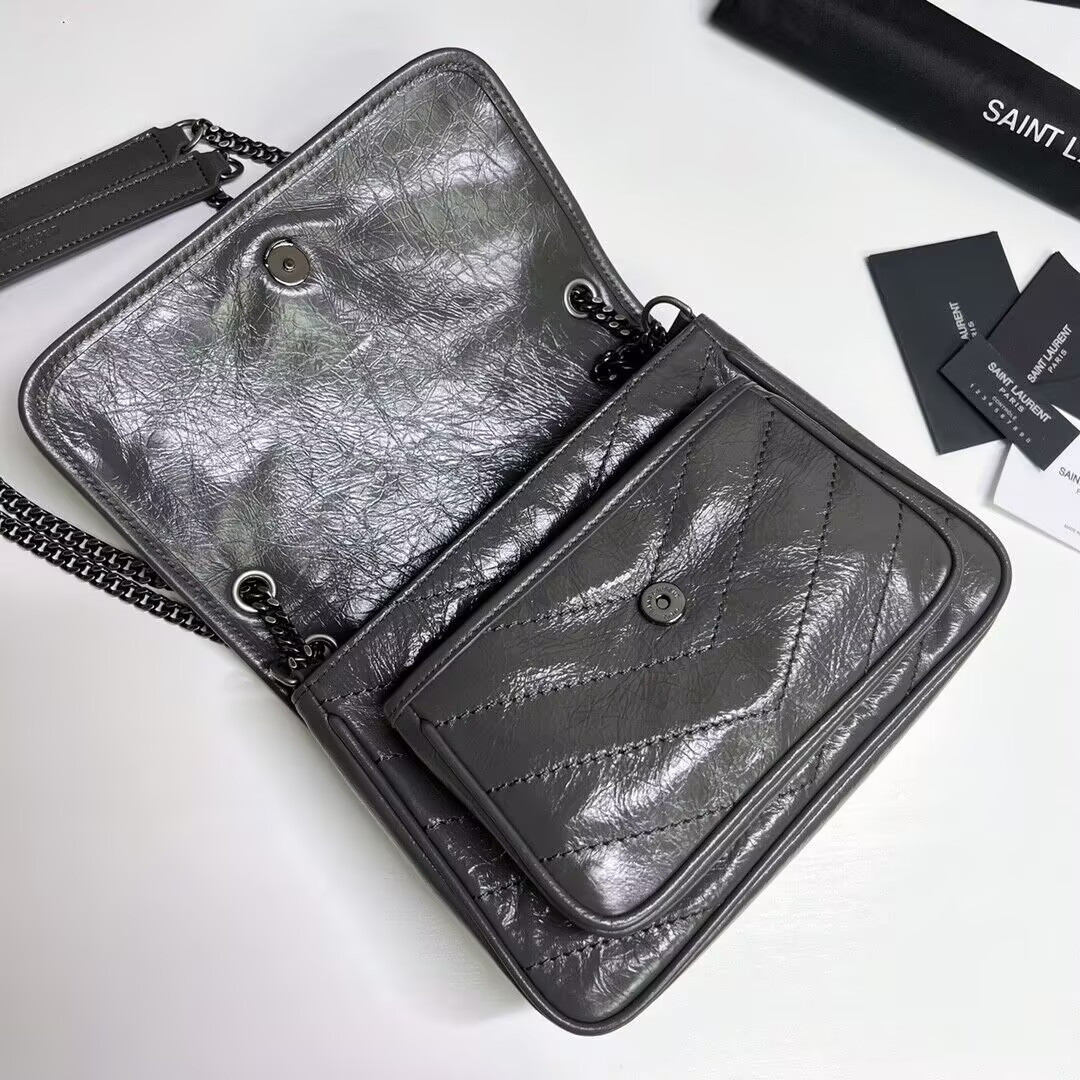 YSL NIKI BABY IN VINTAGE LEATHER 21x16x7.5cm