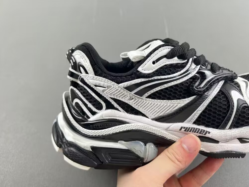 UA Balenciaga Runner Black White