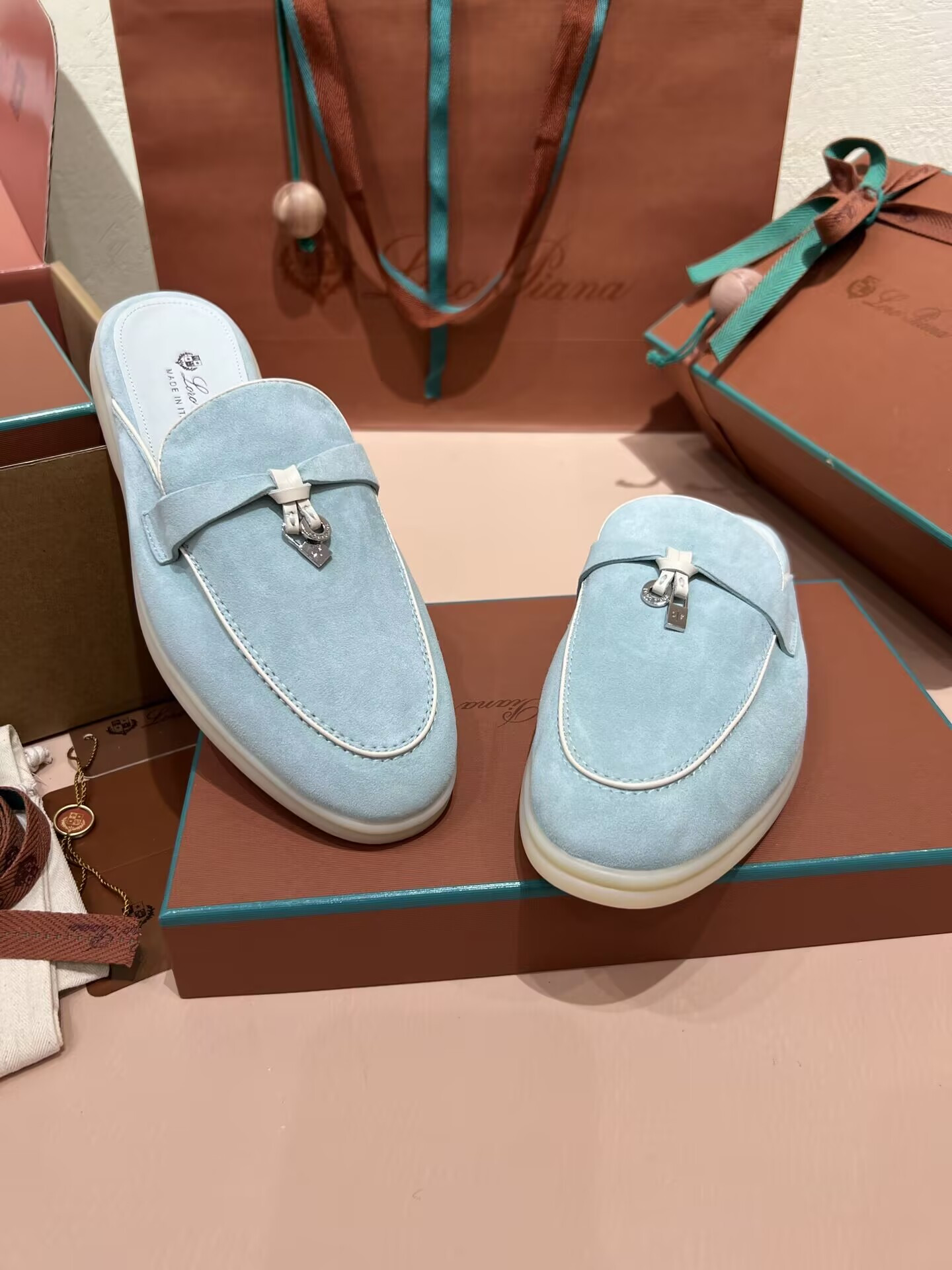 UA Loro Piana Babouche Charms Walk Loafers