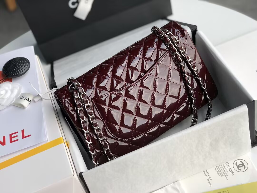 Chanel Classic Flap Bag Burgundy 25cm