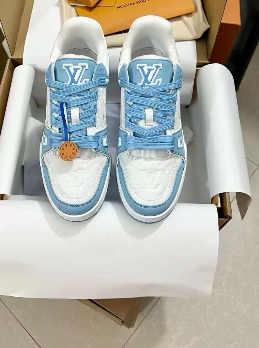 UA Louis Vuitton LV Trainer Low White Sky Blue