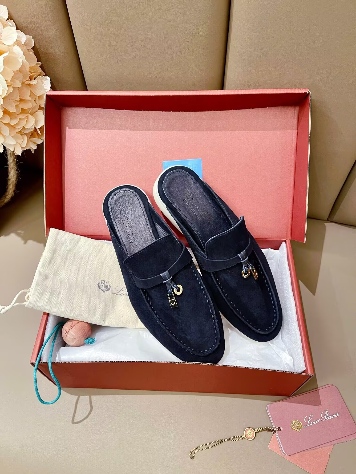 UA Loro Piana Babouche Charms Walk Loafers