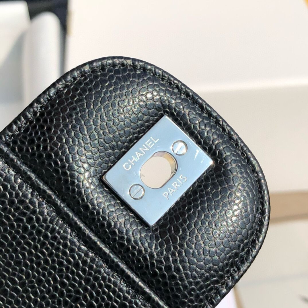 Chanel Classic Flap Jumbo 30cm CF black Silver 7.6 × 11.7 × 3.9 in