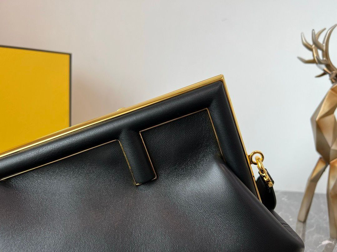 Fendi First Medium Black leather bag