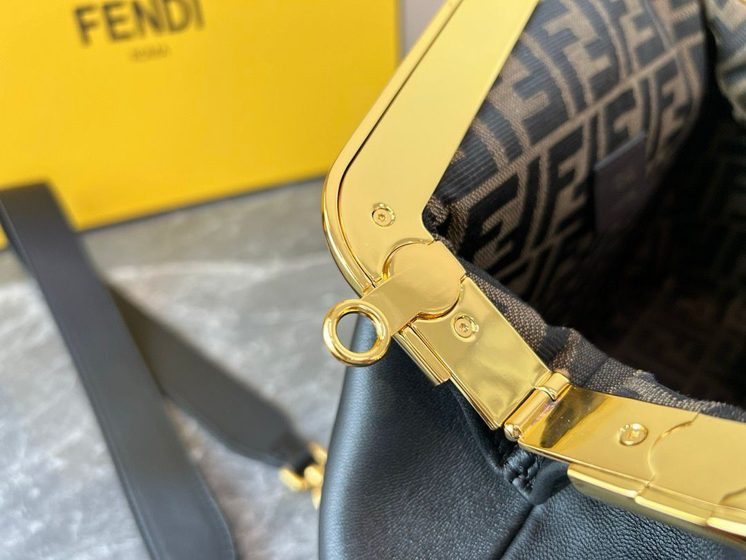 Fendi First Small Black leather bag