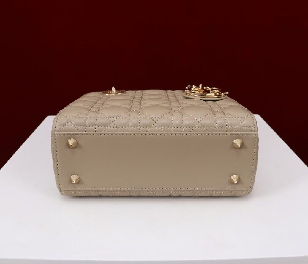 Small Lady Dior My ABCDior Bag Sand Colored 20 x 17 x 8 cm