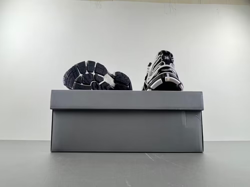 UA Balenciaga Runner Black White