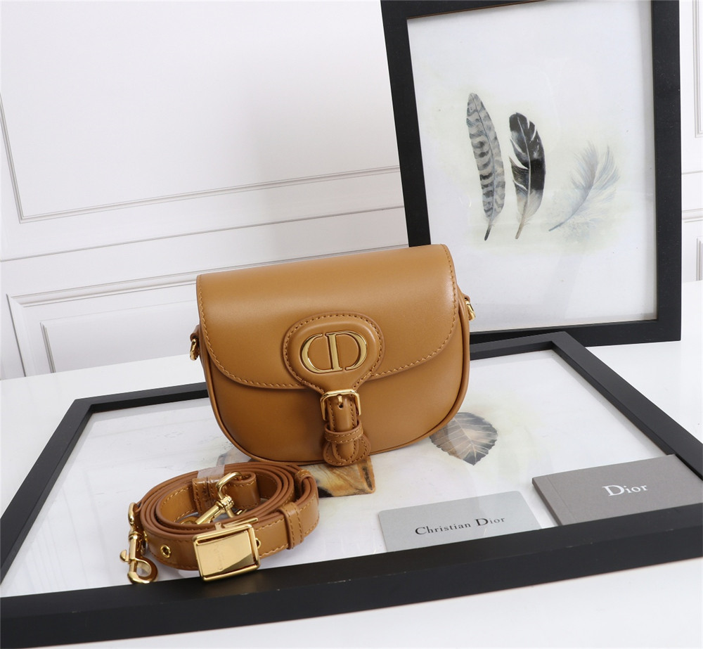 MEDIUM DIOR BOBBY BAG Camel Box Calfskin