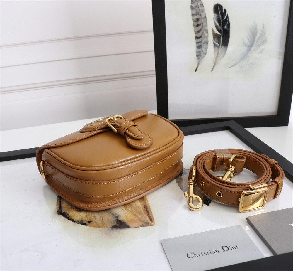 MEDIUM DIOR BOBBY BAG Camel Box Calfskin