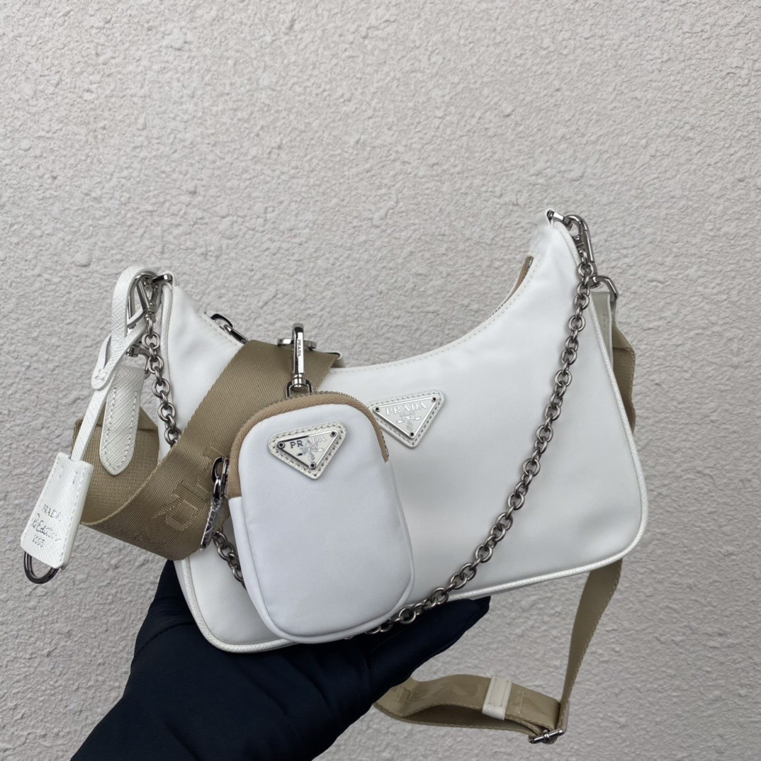 Prada Re-Edition 2005 Re-Nylon bag white