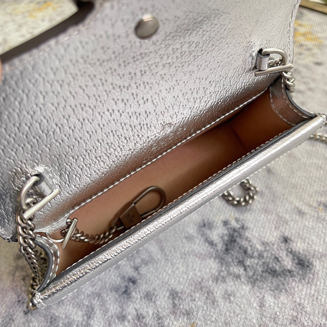 GUCCI DIONYSUS SUPER MINI BAG 6.5"Wx3.9"Hx1.6"D