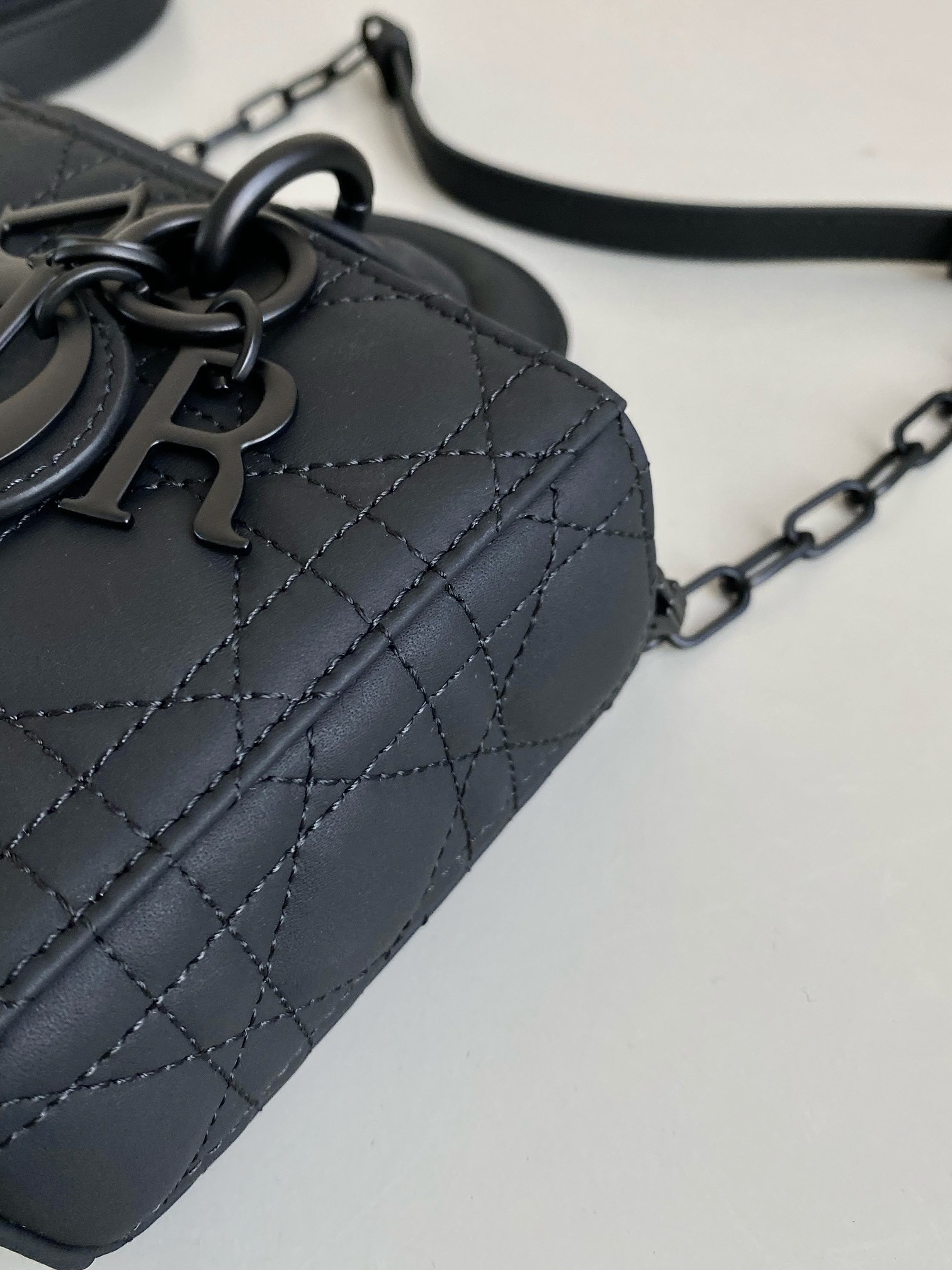 DIOR SMALL LADY D-JOY BAG Ultramatte Black Cannage Calfskin