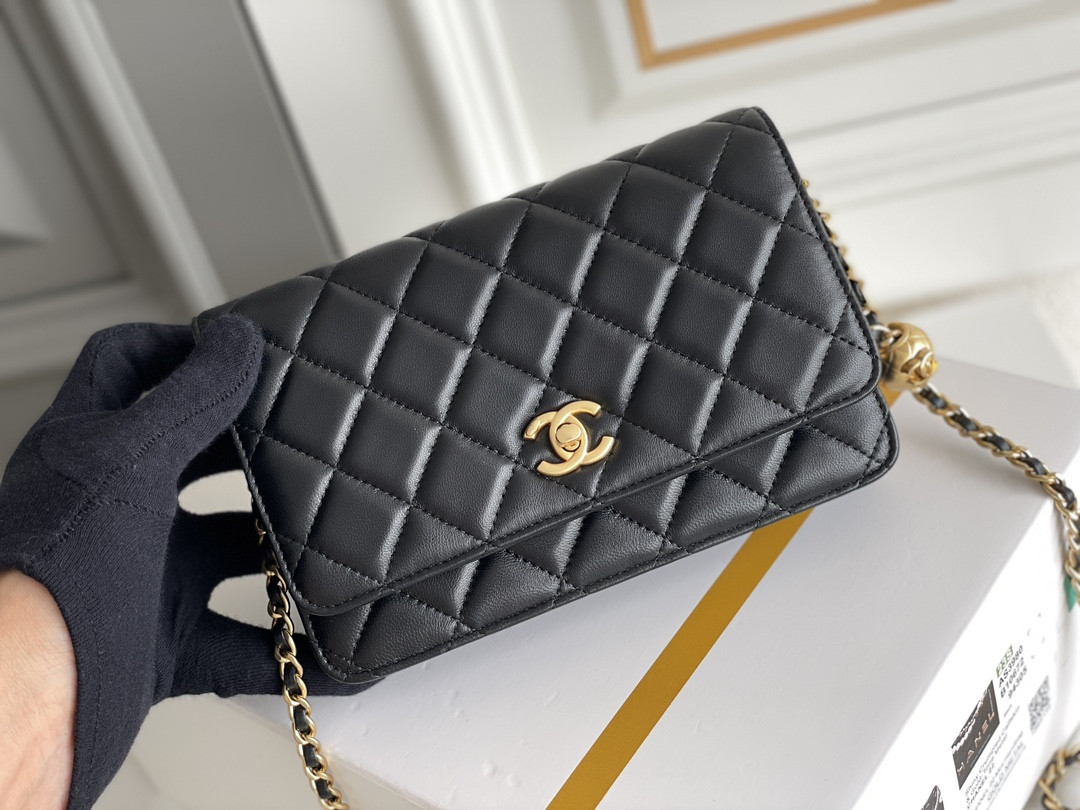 CHANEL CLASSIC WALLET ON CHAIN 4.8 × 7.5 × 1.4 in