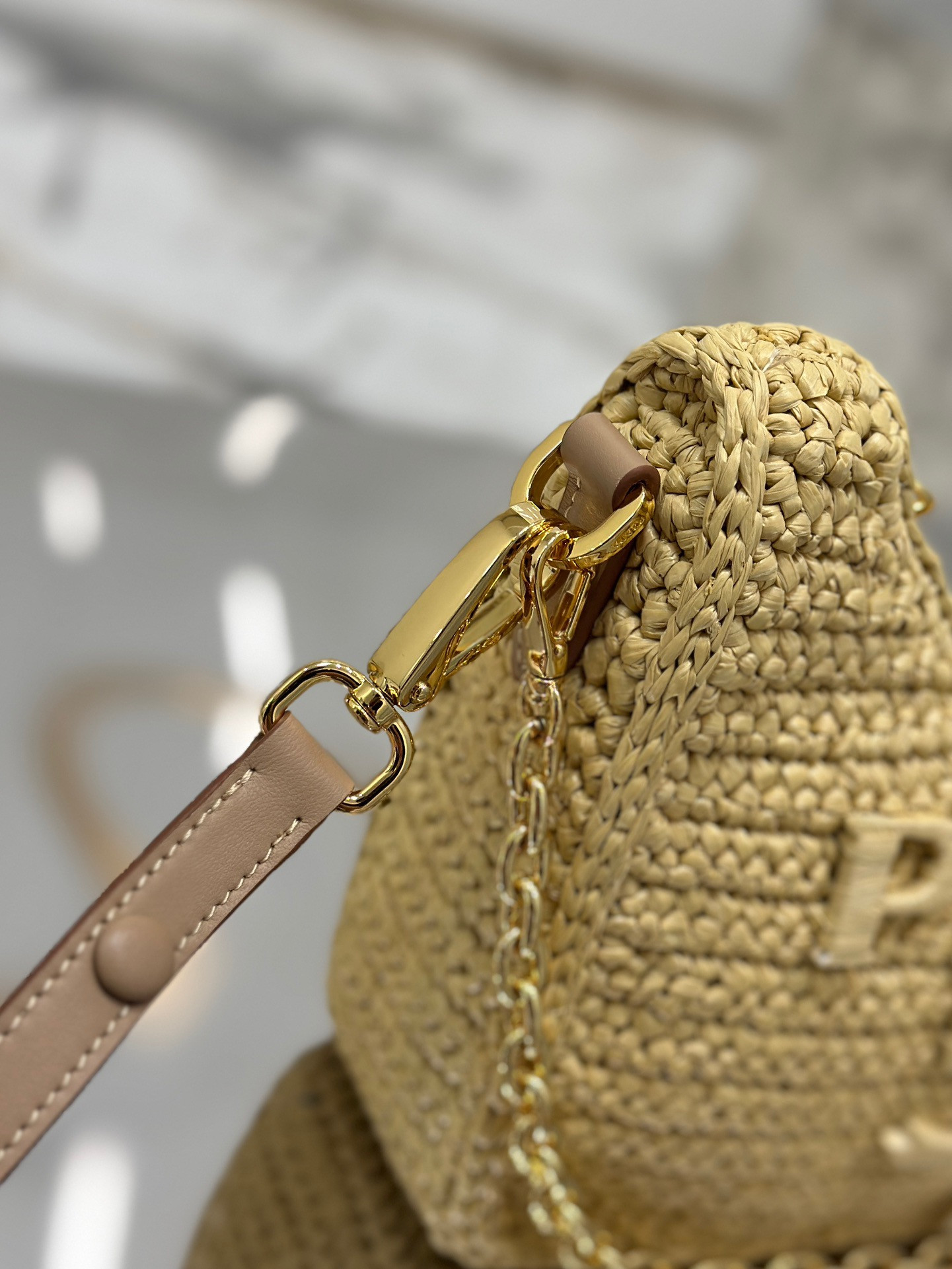 Prada Re-edition crochet mini-bag Color Natural