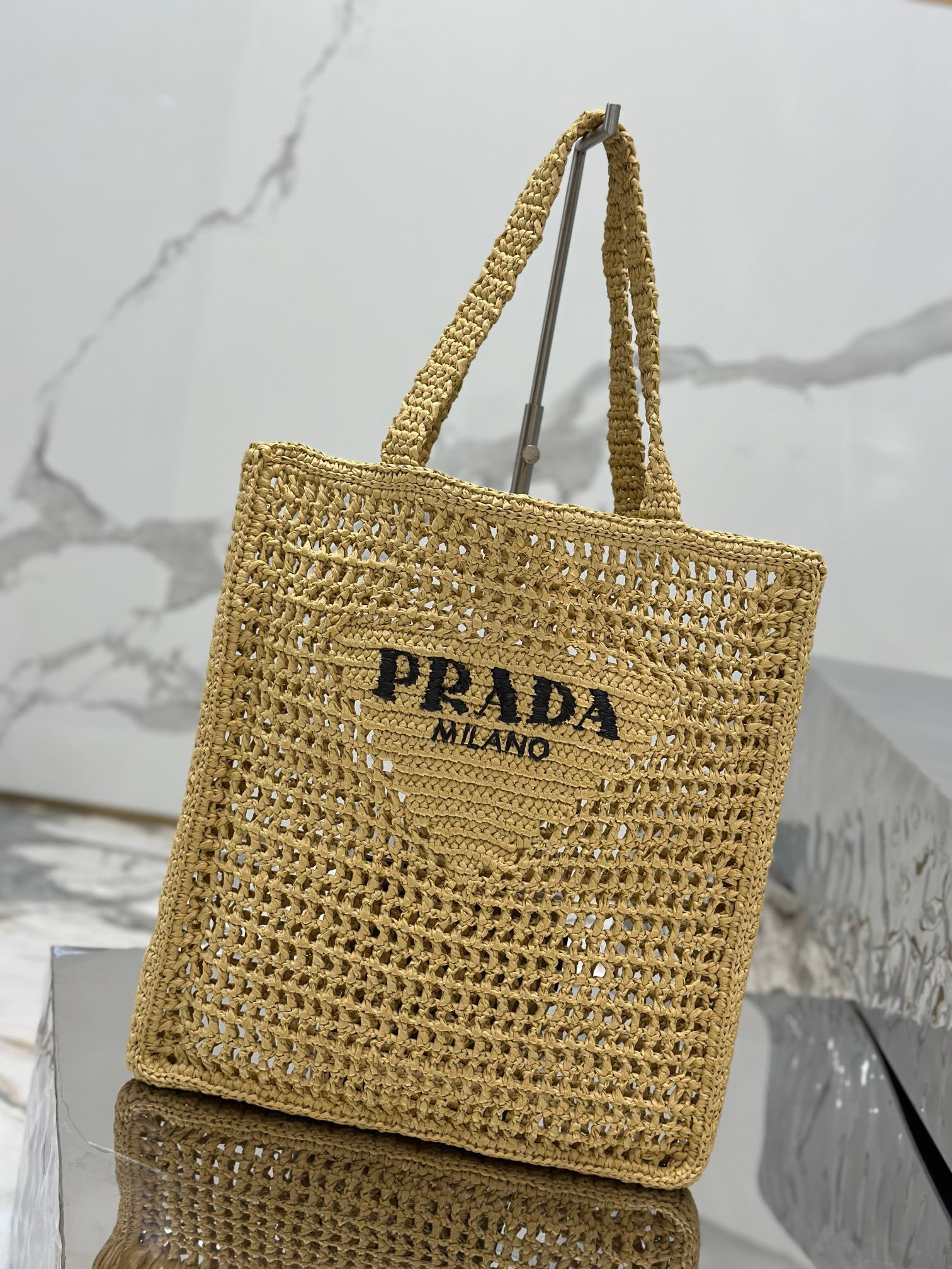 Prada Crochet tote bag Color Natural