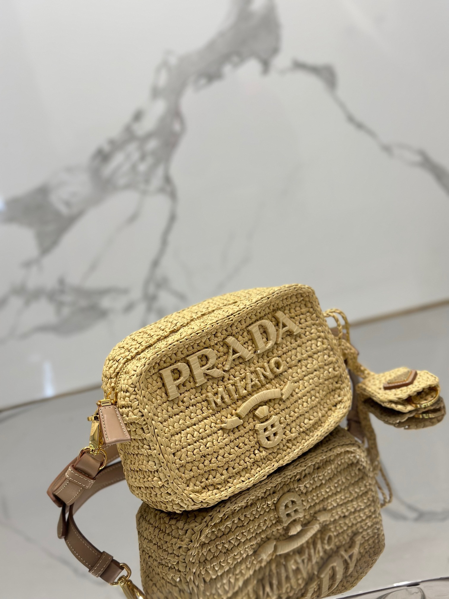 Prada Crochet Prada Brique bag Color Natural