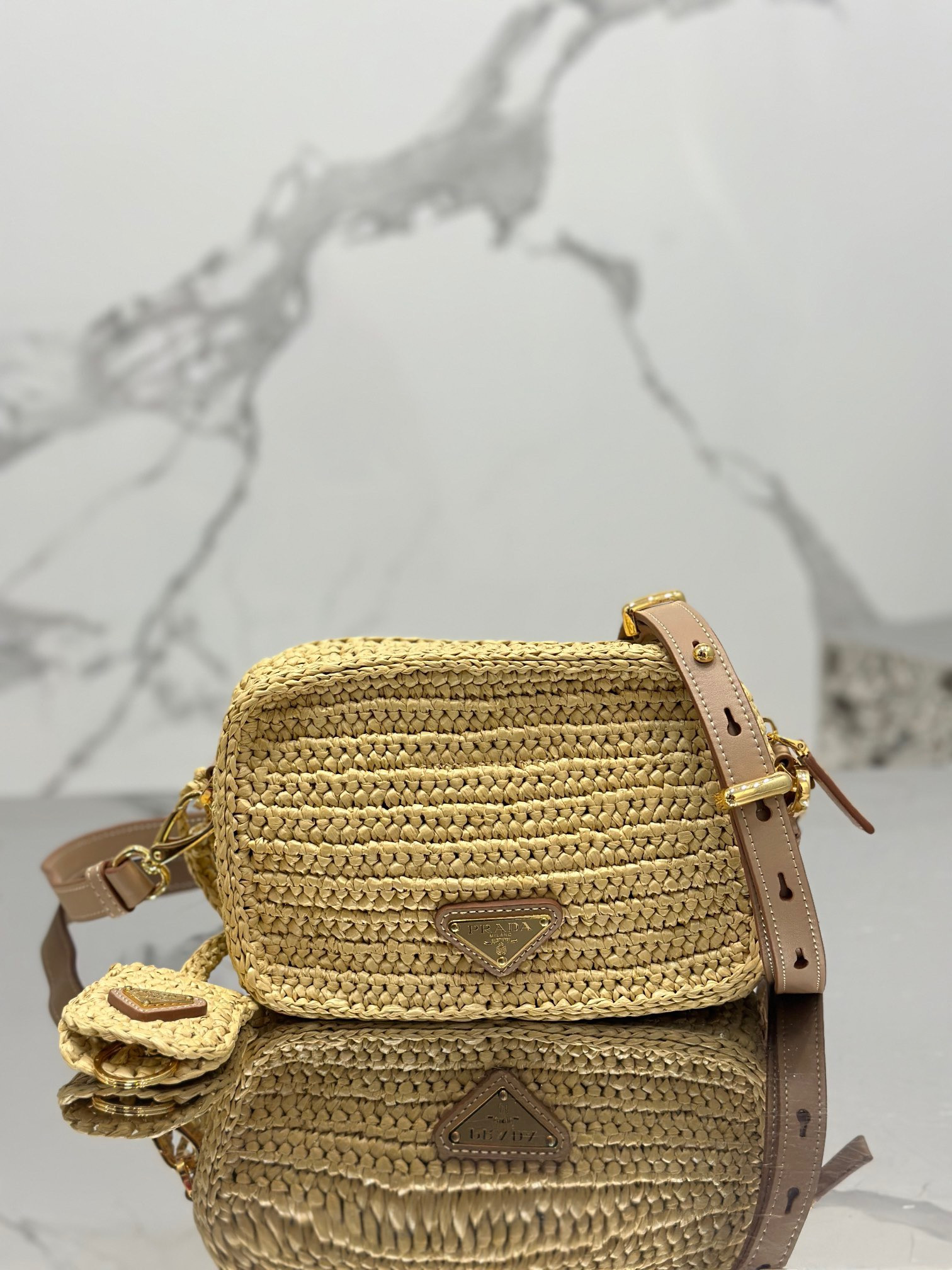 Prada Crochet Prada Brique bag Color Natural