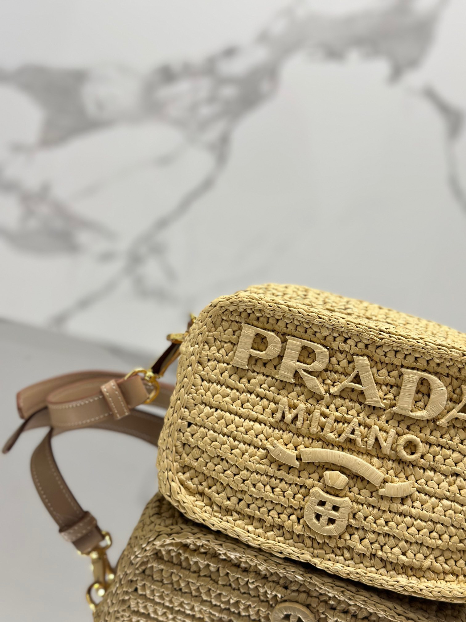 Prada Crochet Prada Brique bag Color Natural