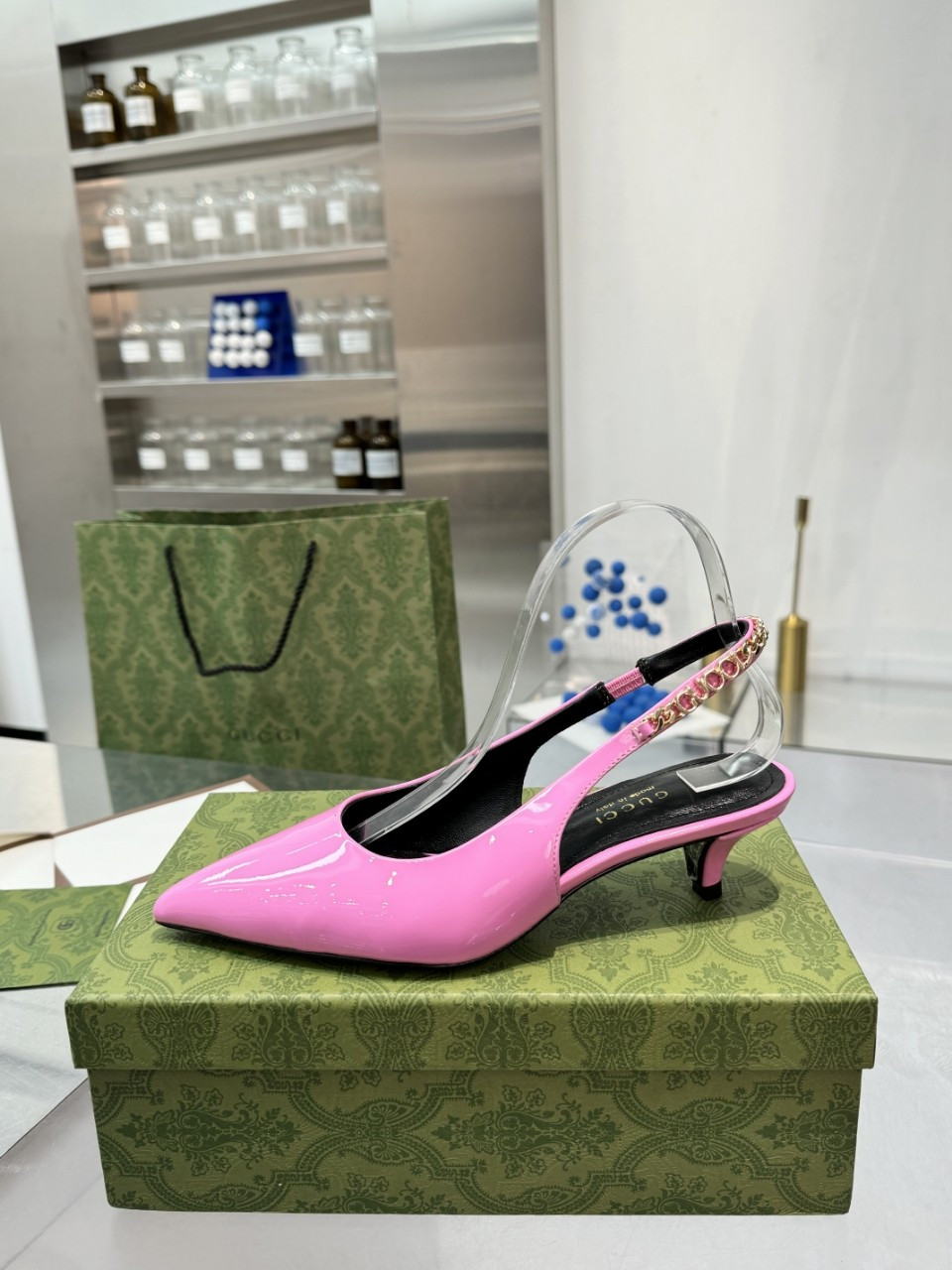 GUCCI SIGNORIA SLINGBACK PUMP mid-heel shoes