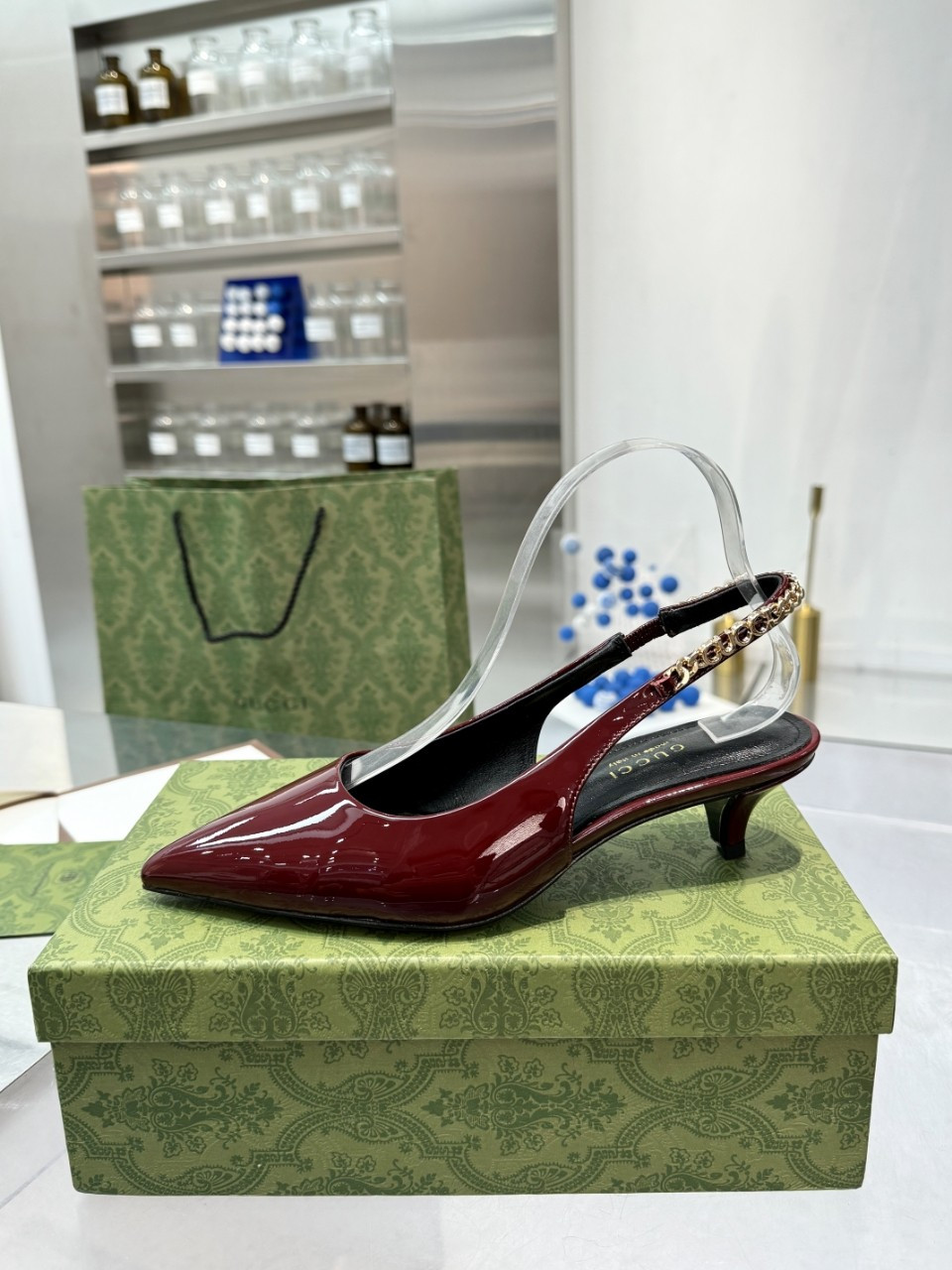 GUCCI SIGNORIA SLINGBACK PUMP mid-heel shoes