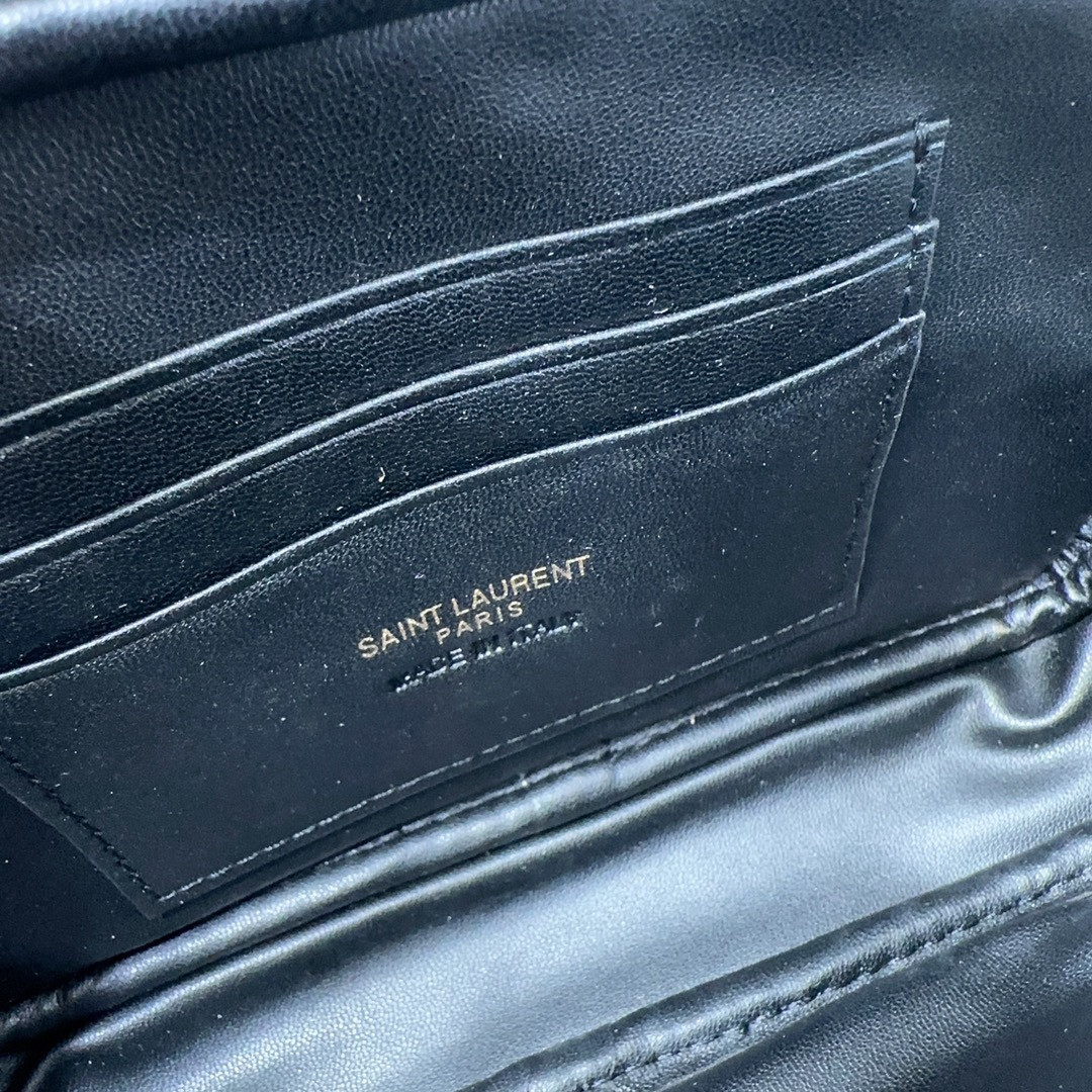 YSL MINI LOU IN QUILTED LEATHER 7.5 X 4.1 X 2 INCHES