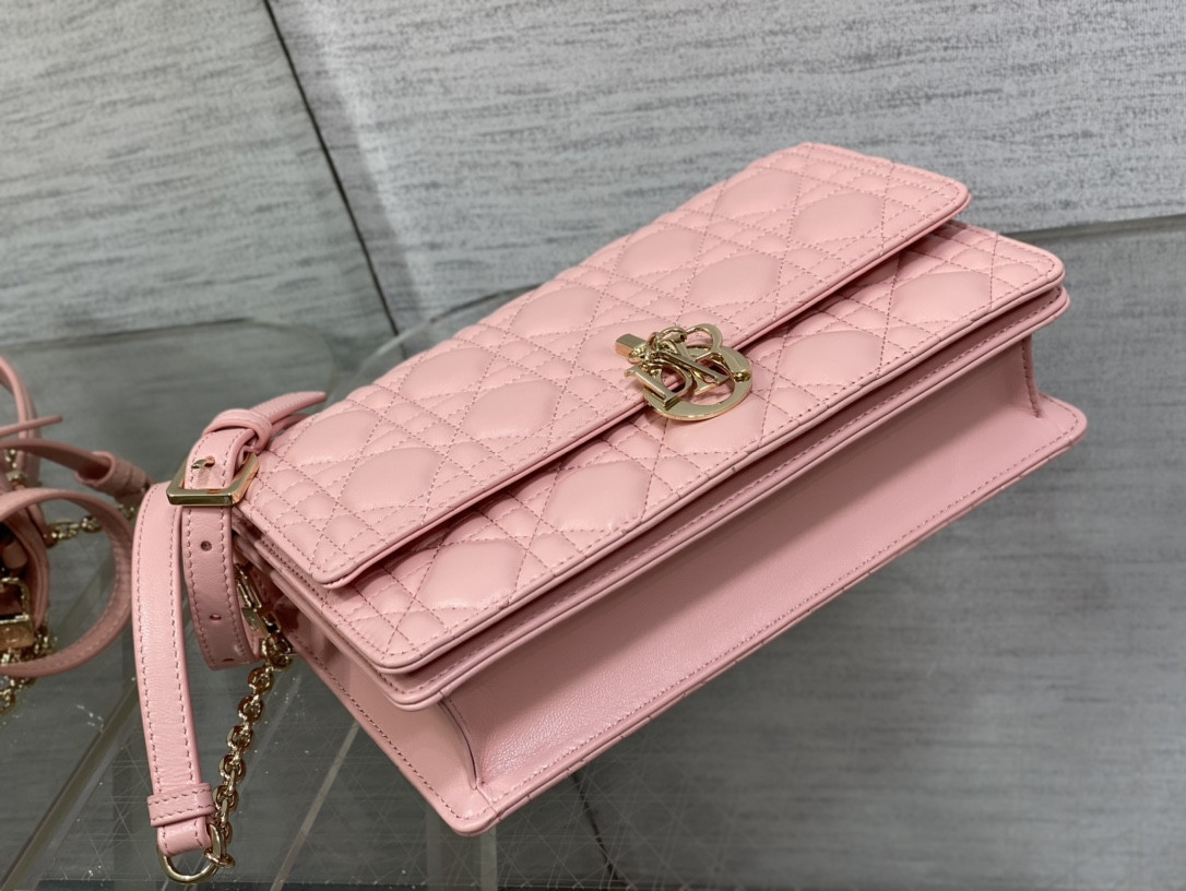My Dior Top Handle Bag Melocoton Pink 9.5 x 5.5 x 3 inches