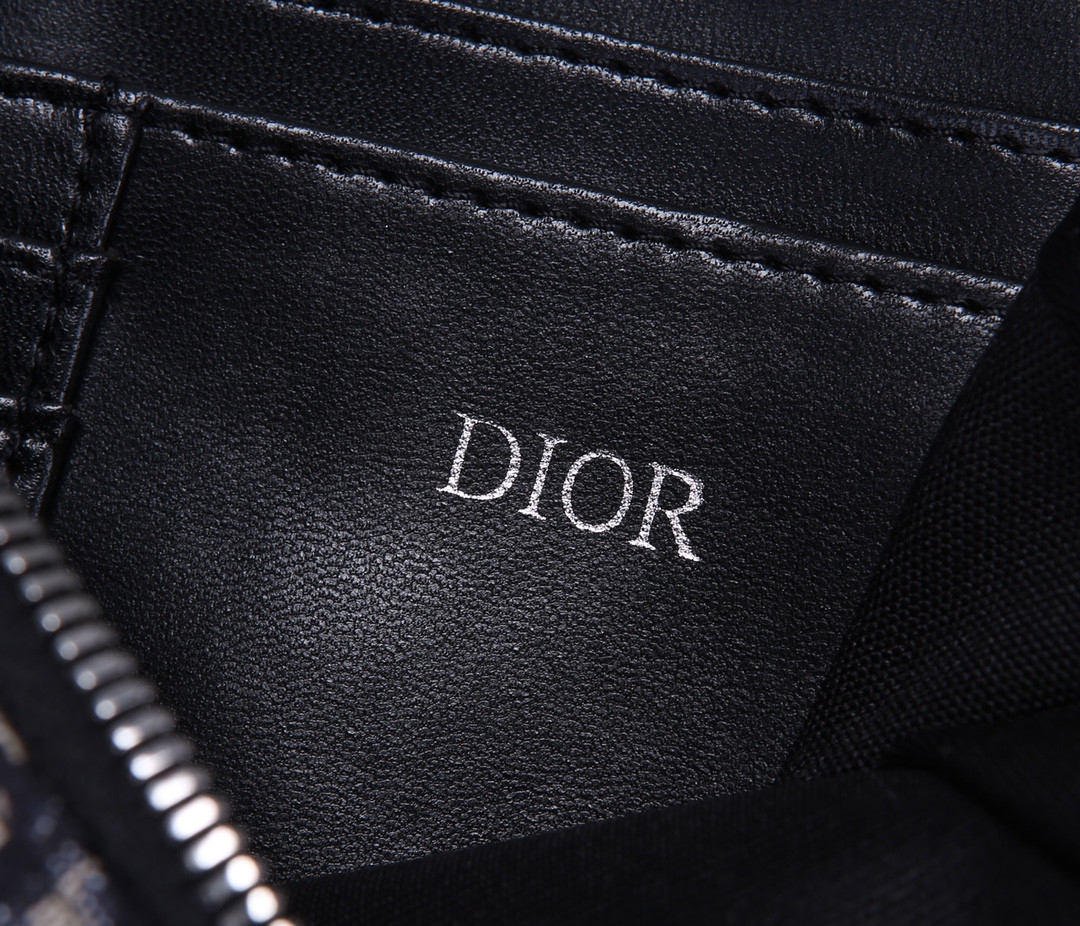 Dior Zipped Pouch with Strap 17×12.5×6cm