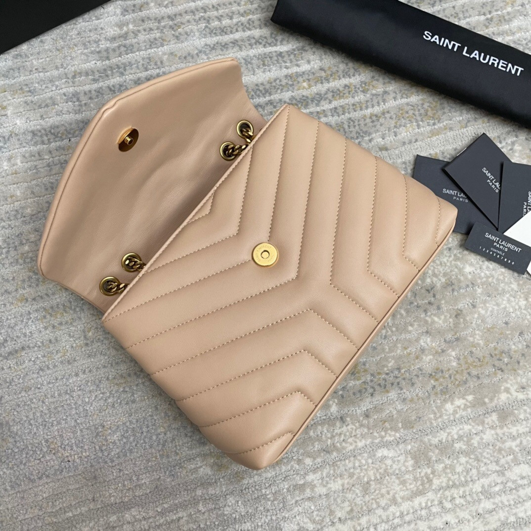 YSL LOULOU SMALL IN QUILTED LEATHER 23x17x9cm