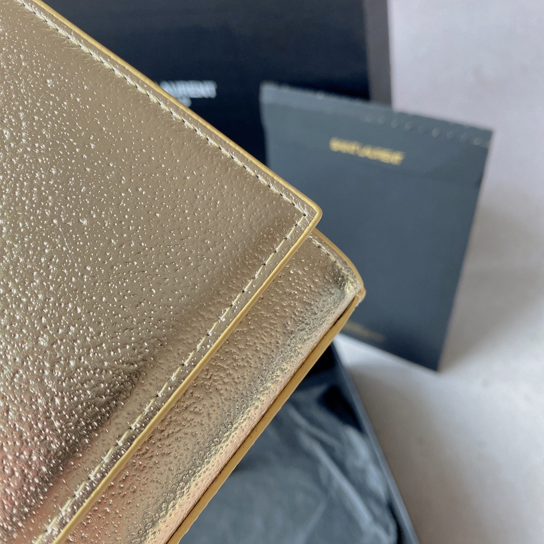 YSL KATE SMALL IN METALLIC LEATHER 20x12x5cm