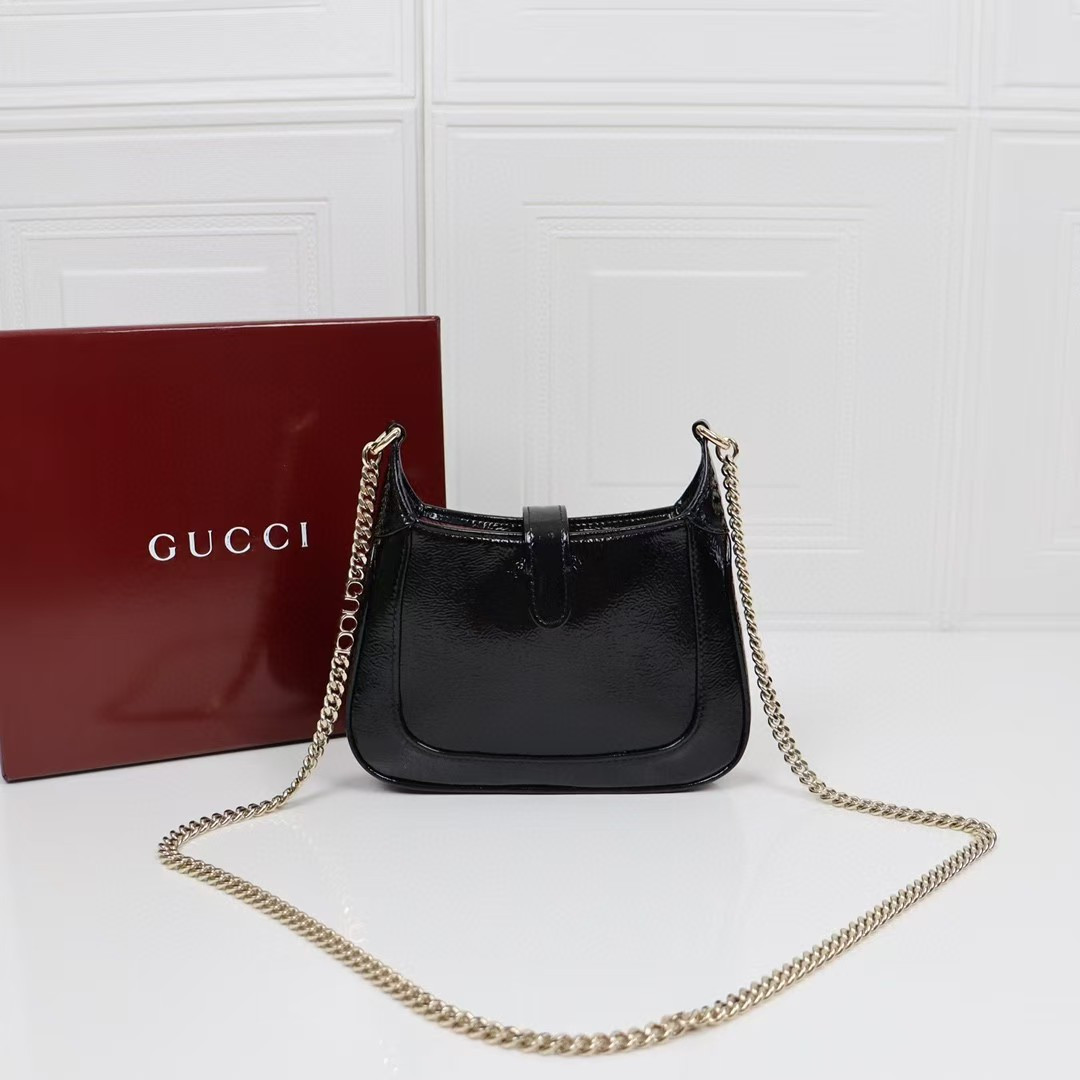GUCCI JACKIE NOTTE MINI BAG 7.7"W x 7.1"H x 1.4"D