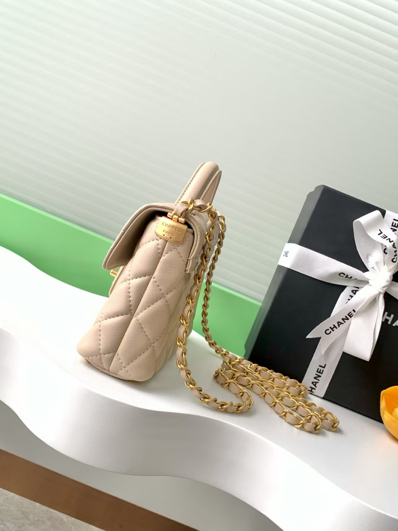 Chanel Small Top Handle Flap Bag AS5355 14x20x6cm