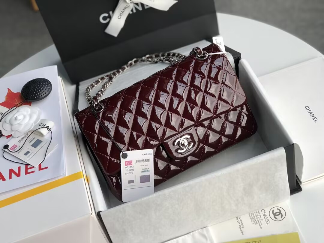 Chanel Classic Flap Bag Burgundy 25cm