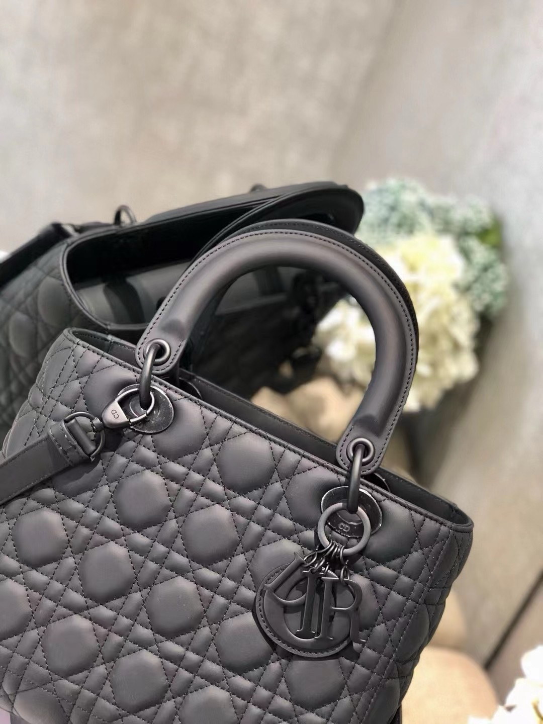 Medium Lady Dior Bag 9.5 x 8 x 4.5 inches